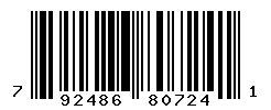 UPC barcode number 792486807241