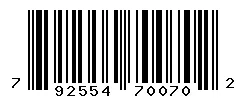 UPC barcode 792554700702