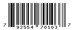 UPC barcode 792554701037