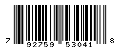 UPC barcode number 792759530418