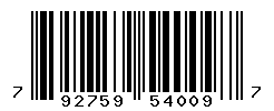 UPC barcode number 792759540097