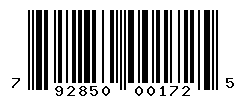 UPC barcode number 792850001725