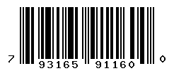 UPC barcode number 793165911600