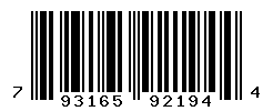 UPC barcode number 793165921944