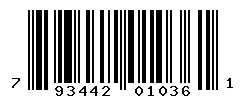 UPC barcode 793442010361