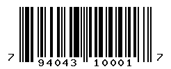 UPC barcode number 794043100017