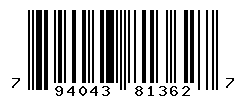 UPC 794043813627 barcode image