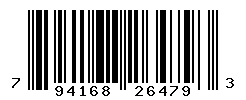 UPC barcode number 794168264793