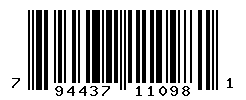 UPC barcode number 794437110981