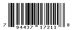 UPC barcode number 794437172118