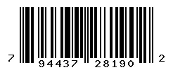 UPC barcode 794437281902