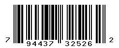 UPC barcode number 794437325262