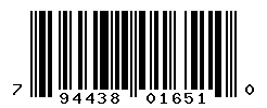 UPC barcode number 794438016510