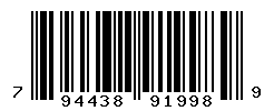 UPC barcode number 794438919989