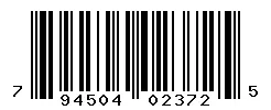 UPC barcode 794504023725