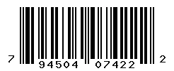 UPC barcode 794504074222