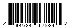 UPC barcode number 794504178043