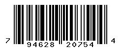 UPC barcode number 794628207544