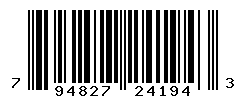 UPC barcode number 794827241943