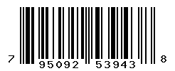 UPC barcode number 795092539438