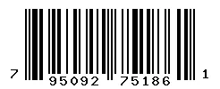 UPC barcode 795092751861