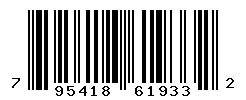 UPC barcode number 795418619332