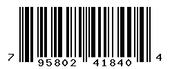 UPC barcode number 795802418404