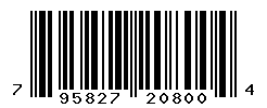 UPC barcode number 795827208004