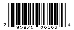 UPC barcode 795871005024