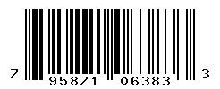 UPC barcode number 795871063833