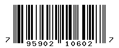 UPC barcode number 795902106027
