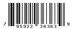 UPC barcode number 795922363639