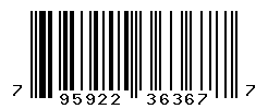 UPC barcode number 795922363677