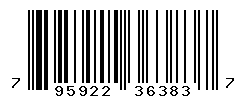 UPC barcode number 795922363837