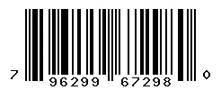 UPC barcode 796299672980