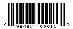 UPC barcode number 796483000155