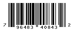 UPC barcode number 796483408432