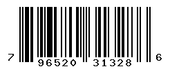 UPC barcode number 796520313286