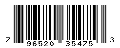 UPC barcode 796520354753