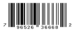 UPC barcode number 796526366682