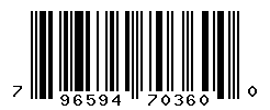 UPC barcode number 796594703600