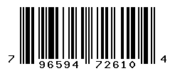 UPC barcode number 796594726104