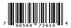 UPC barcode 796594726104