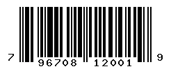 UPC barcode 796708120019