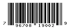 UPC 796708190029 barcode image