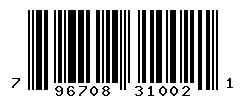 UPC 796708310021 barcode image