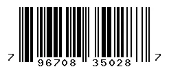 UPC 796708350287 barcode image