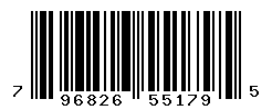 UPC barcode number 796826551795