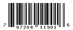 UPC barcode number 797411901261 lookup