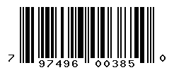 UPC barcode number 797496003850